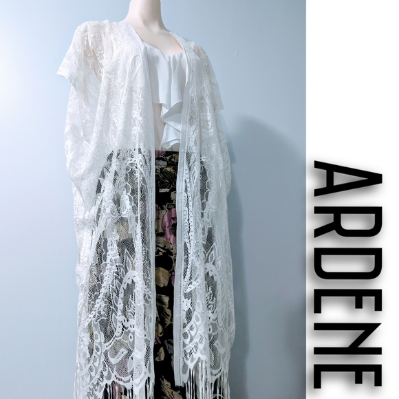 | Women's | White Lace Kimono | OS - Picture 6 of 11